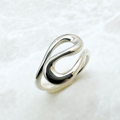Tiffany & Co Open Wave Silver Ring — view 2