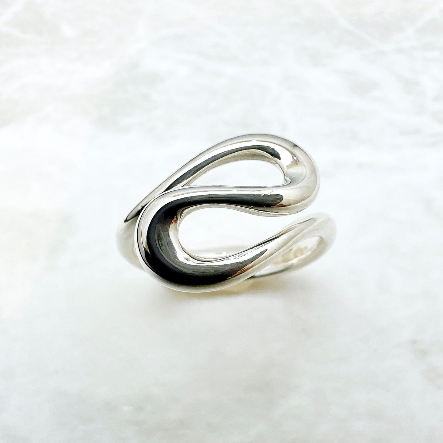 Tiffany & Co Open Wave Silver Ring — view 3