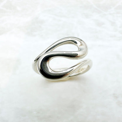 Tiffany & Co Open Wave Silver Ring — view 3