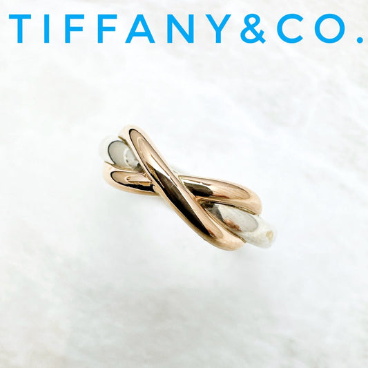 Tiffany & Co Infinity Silver Pink Gold Ring