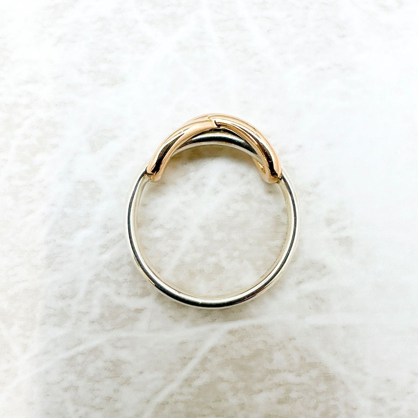 Tiffany & Co Infinity Silver Pink Gold Ring — view 4