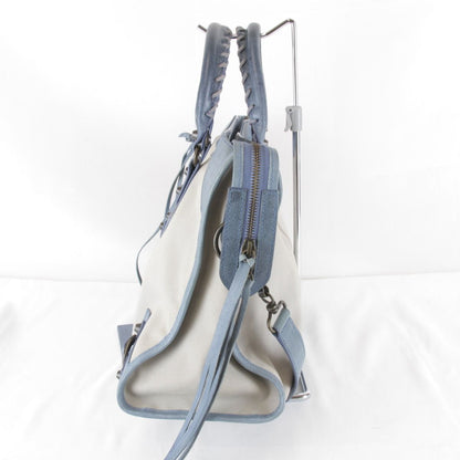 Balenciaga 2-Way Handbag Canvas Leather Beige — view 3