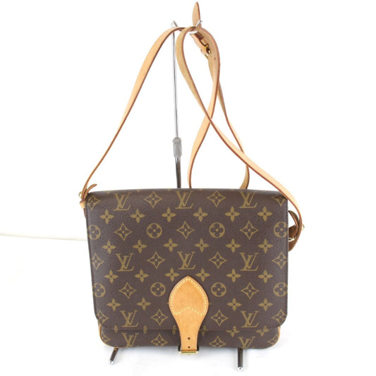 Louis Vuitton Cartouchiere GM Shoulder Bag Monogram Canvas Brown
