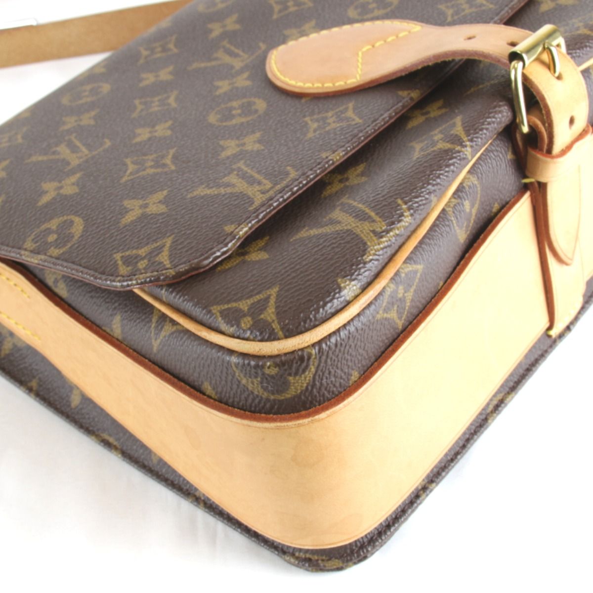 Louis Vuitton Cartouchiere GM Shoulder Bag Monogram Canvas Brown — view 3