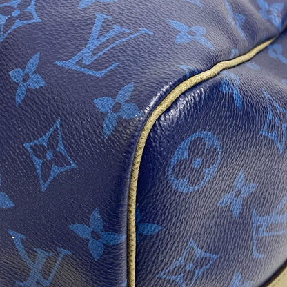 Louis Vuitton Keepall Bandouliere 45 Monogram Pacific Boston Bag Blue — view 4