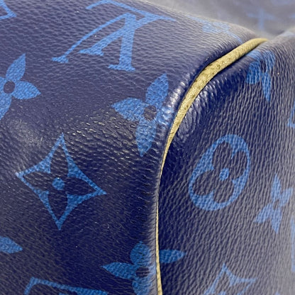 Louis Vuitton Keepall Bandouliere 45 Monogram Pacific Boston Bag Blue — view 6
