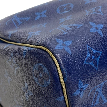 Louis Vuitton Keepall Bandouliere 45 Monogram Pacific Boston Bag Blue — view 5