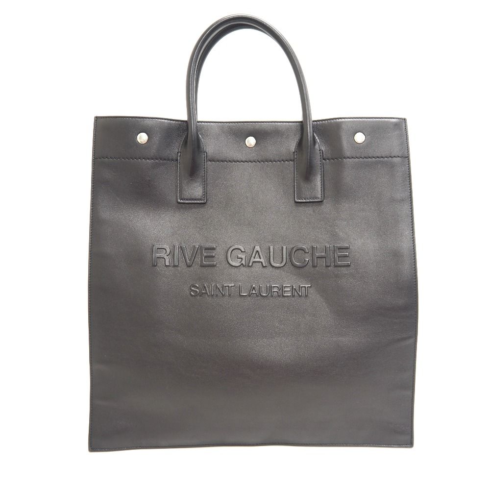 Saint Laurent North South Rib Gauche Tote Black