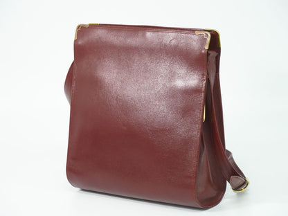 Cartier Must Line Shoulder Bag Leather Bordeaux — view 2