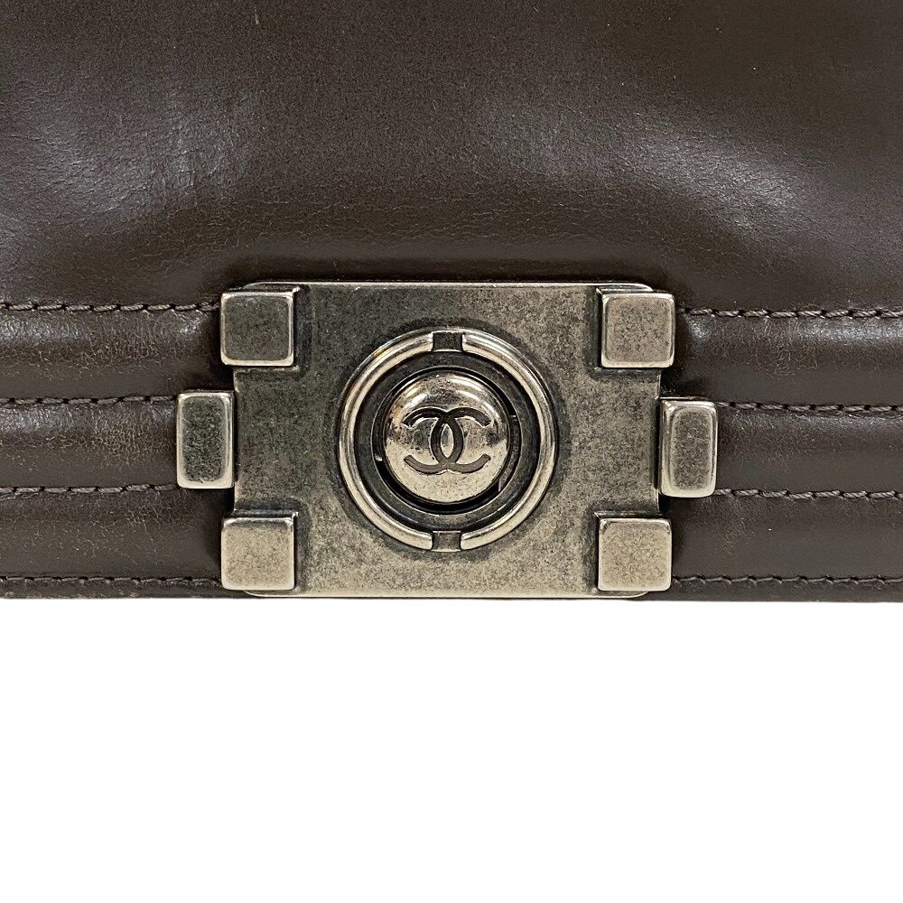 Chanel Chain Shoulder CC Logo Bag Gray — view 8