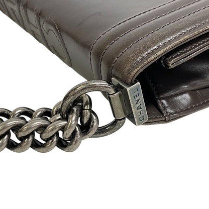 Chanel Chain Shoulder CC Logo Bag Gray — view 7