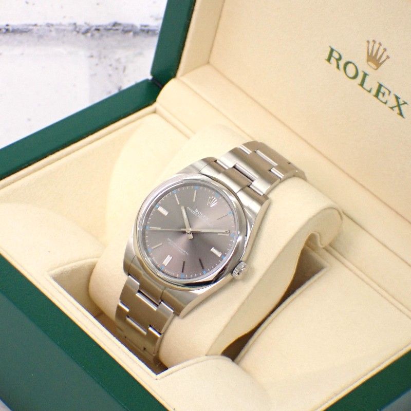 Rolex Oyster Perpetual Watch Stainless Steel Gray Dacrodium Automatic Winding