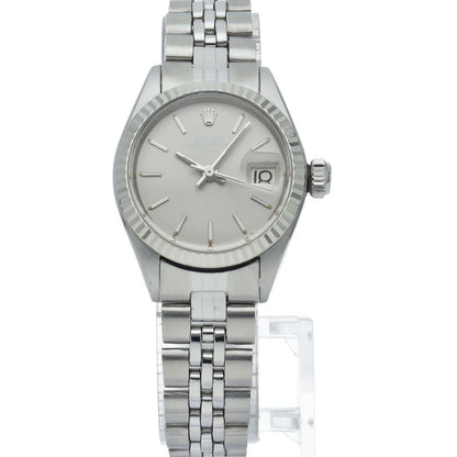 Rolex Oyster Perpetual Date Watch Antique 18k Yellow Gold SS Gray — view 2