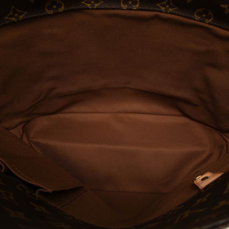 Louis Vuitton Monogram Sac Shopping Tote Shoulder Bag Brown Leather — view 4