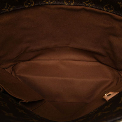 Louis Vuitton Monogram Sac Shopping Tote Shoulder Bag Brown Leather — view 4
