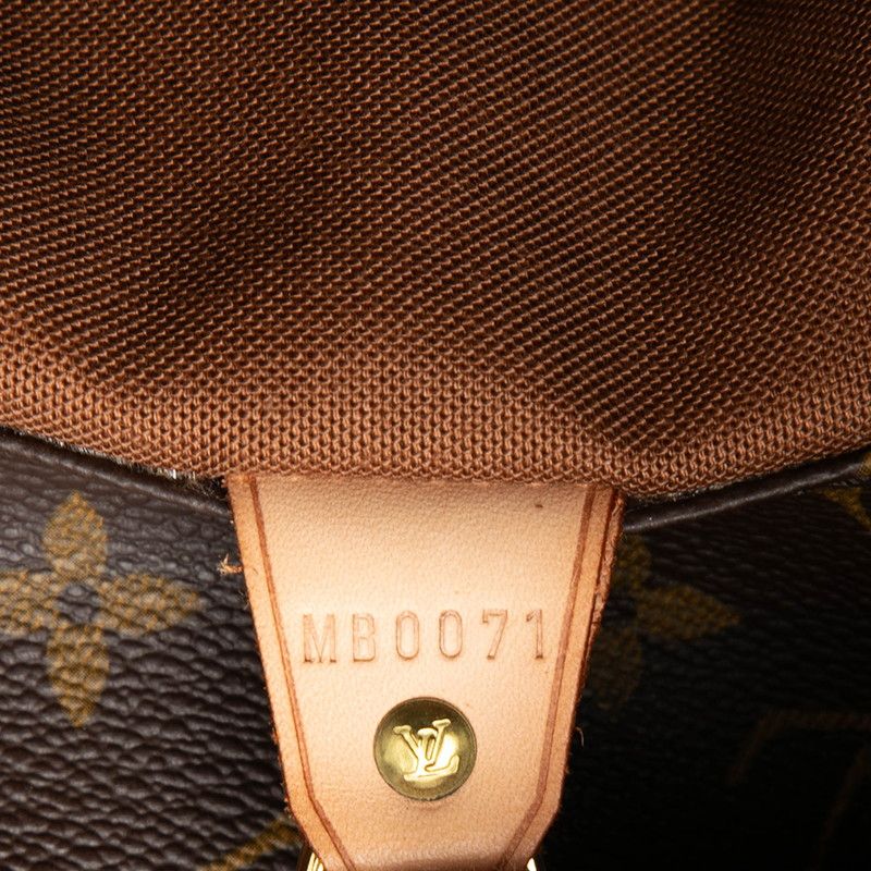Louis Vuitton Monogram Sac Shopping Tote Shoulder Bag Brown Leather — view 6
