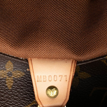 Louis Vuitton Monogram Sac Shopping Tote Shoulder Bag Brown Leather — view 6