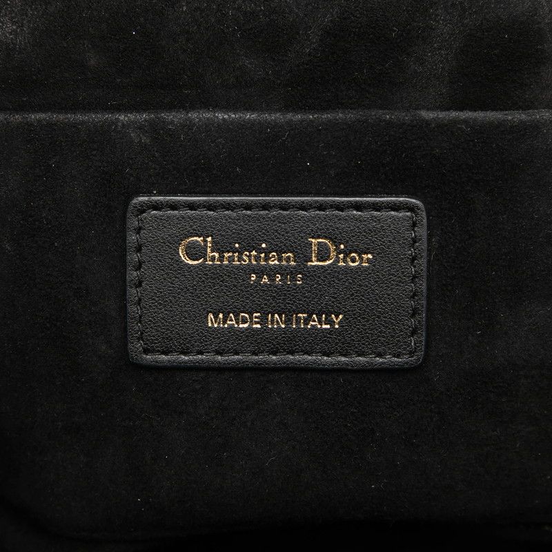 Dior Cannage Small Vanity Shoulder Bag 2-Way Black Leather — view 5