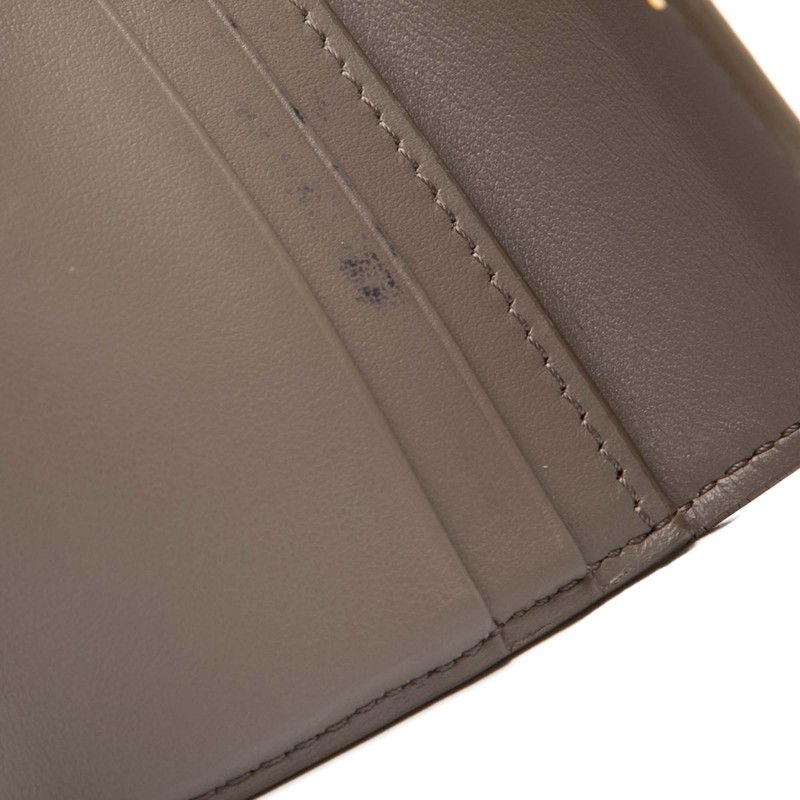 Celine Trio Small Flap Wallet Bifold Pebble Gray Leather — view 5