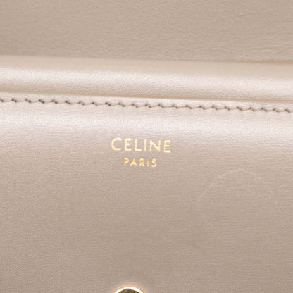 Celine Trio Small Flap Wallet Bifold Pebble Gray Leather — view 6