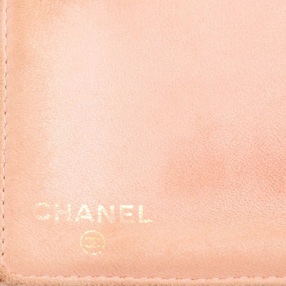 Chanel CC Logo Bifold Wallet Pink Caviar Leather — view 6