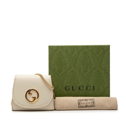 Gucci Interlocking Blanc Di Chain Wallet Shoulder Bag White Leather — view 7