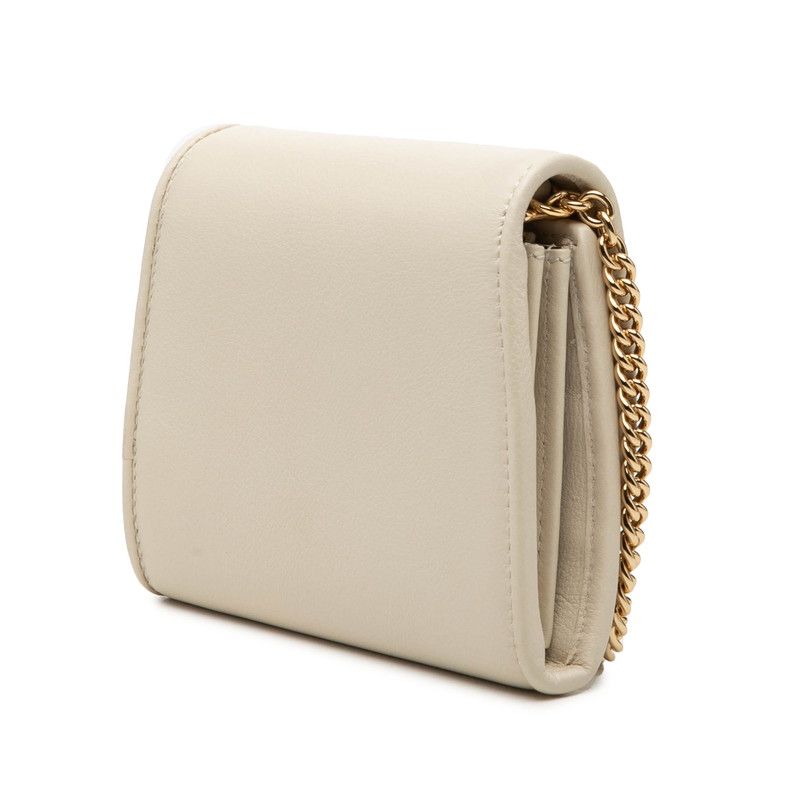 Gucci Interlocking Blanc Di Chain Wallet Shoulder Bag White Leather — view 2