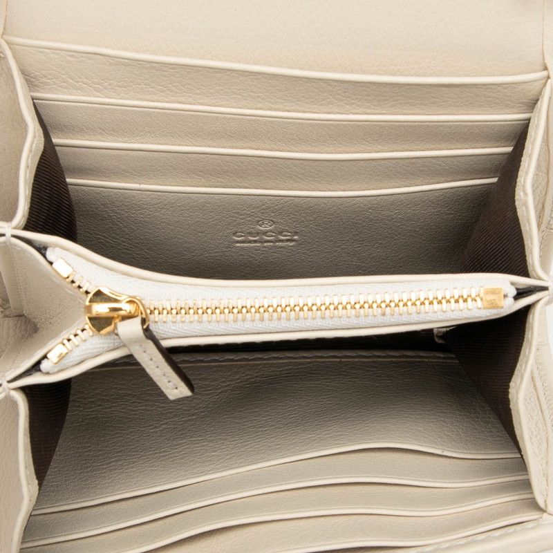 Gucci Interlocking Blanc Di Chain Wallet Shoulder Bag White Leather — view 4