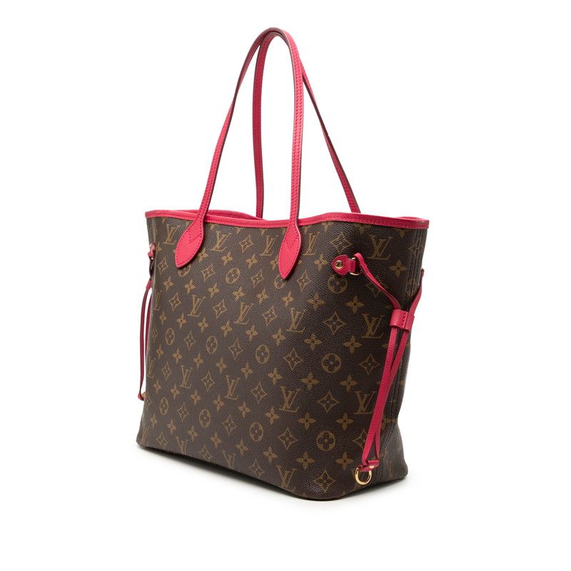 Louis Vuitton Monogram Ikat Flower Neverfull MM Tote Shoulder Bag Brown Rose — view 2