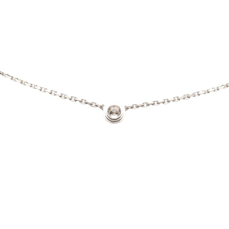 Cartier Diamant Leger d'Amour XS Necklace 18k White Gold — view 2