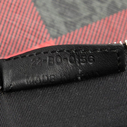 Dior Homme Trotter Check Clutch Red Black Gray Leather — view 6