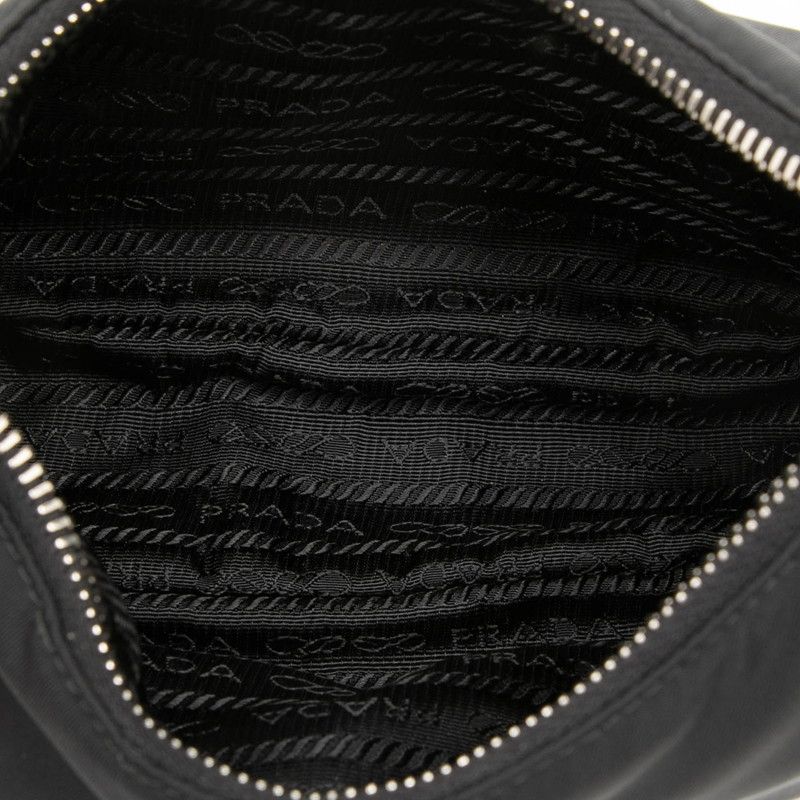 Prada Re Edition Chain 2-Way Shoulder Bag Black Nylon Leather — view 4