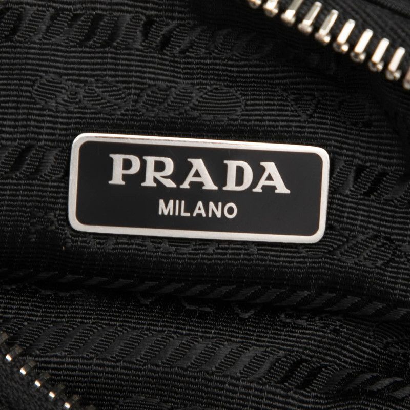 Prada Re Edition Chain 2-Way Shoulder Bag Black Nylon Leather — view 5