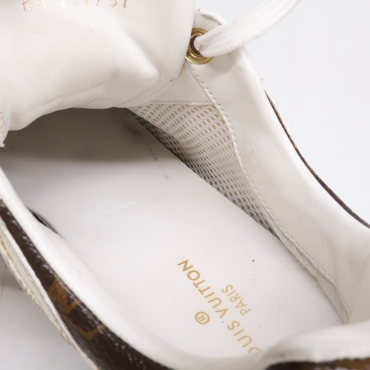Louis Vuitton Run Away Patent Monogram Canvas Sneakers — view 8