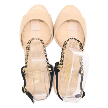Chanel CC Logo Ankle Strap Double Strand Chain Mules — view 5