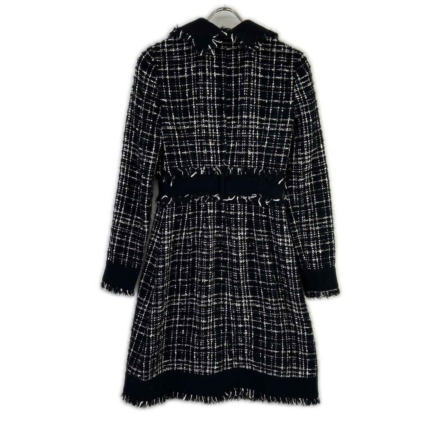Dolce & Gabbana Black Button Tweed Dress 38 — view 2