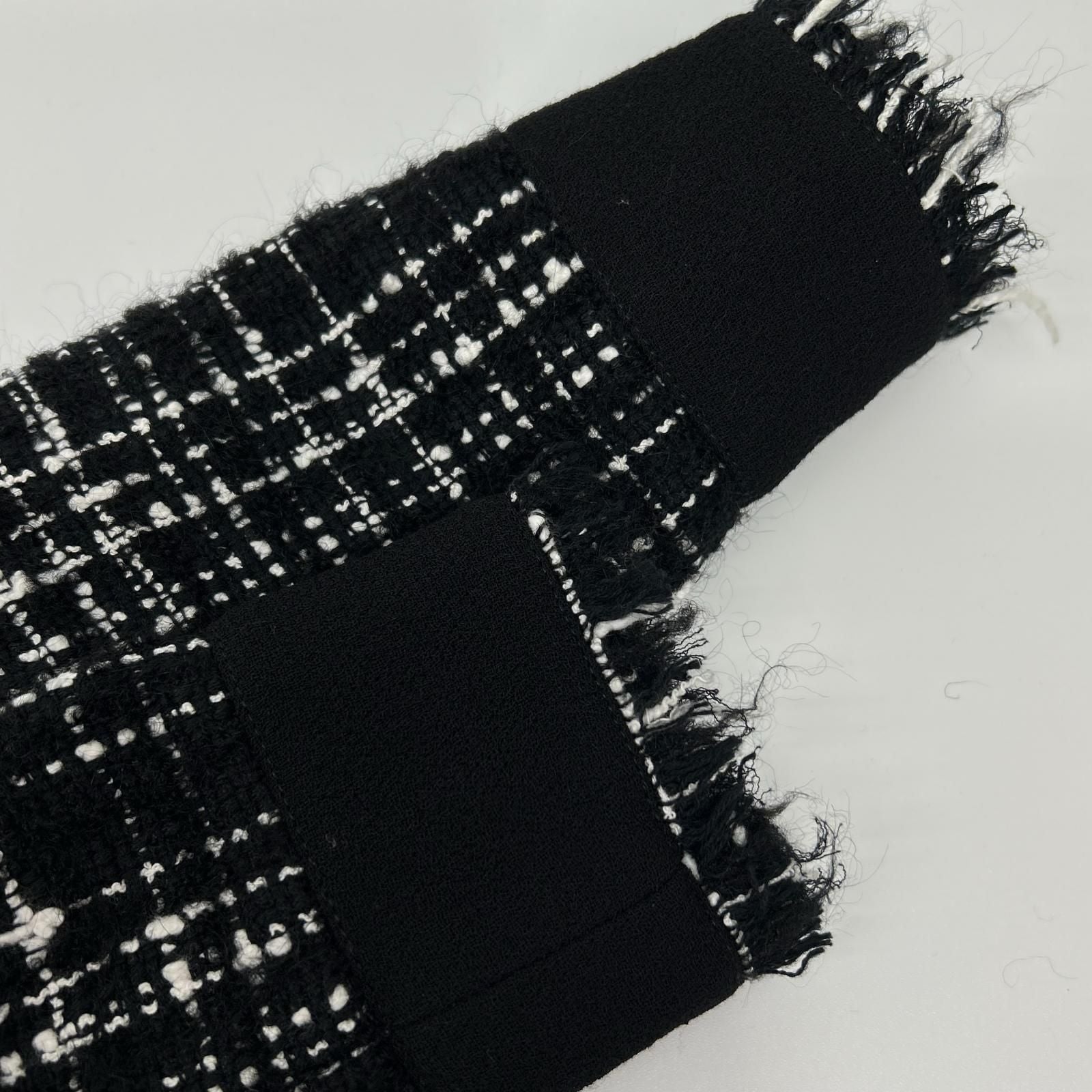 Dolce & Gabbana Black Button Tweed Dress 38 — view 8