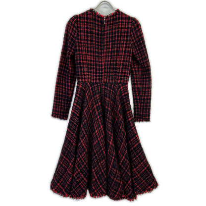 Dolce & Gabbana Red Black Tweed Dress 38 — view 2