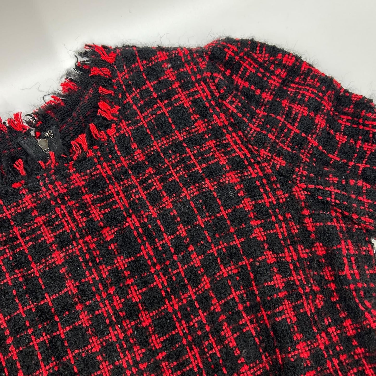 Dolce & Gabbana Red Black Tweed Dress 38 — view 6