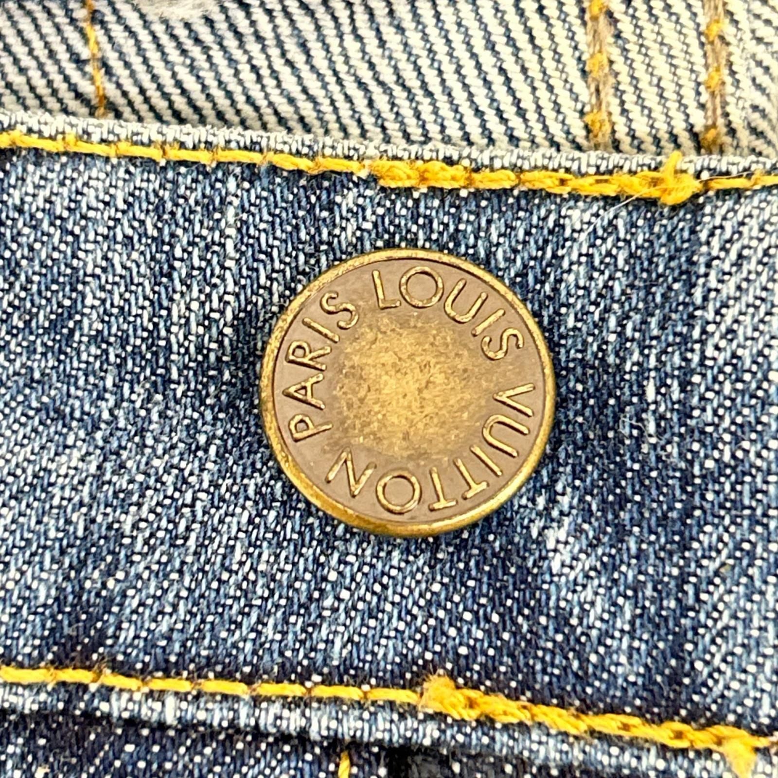 Louis Vuitton Indigo Cotton Denim Pants 34 — view 7
