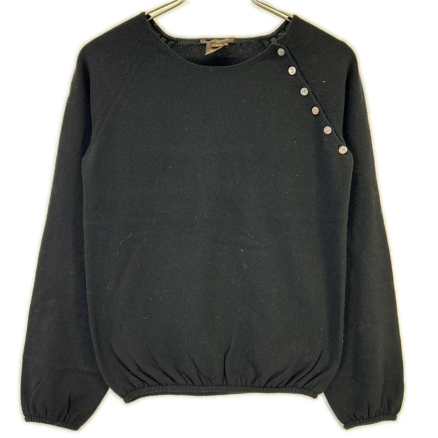 Louis Vuitton Black Cashmere Boatneck Knit Sweater