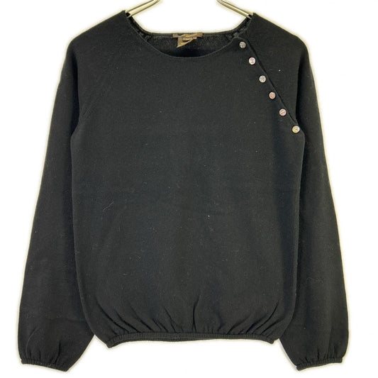 Louis Vuitton Black Cashmere Boatneck Knit Sweater