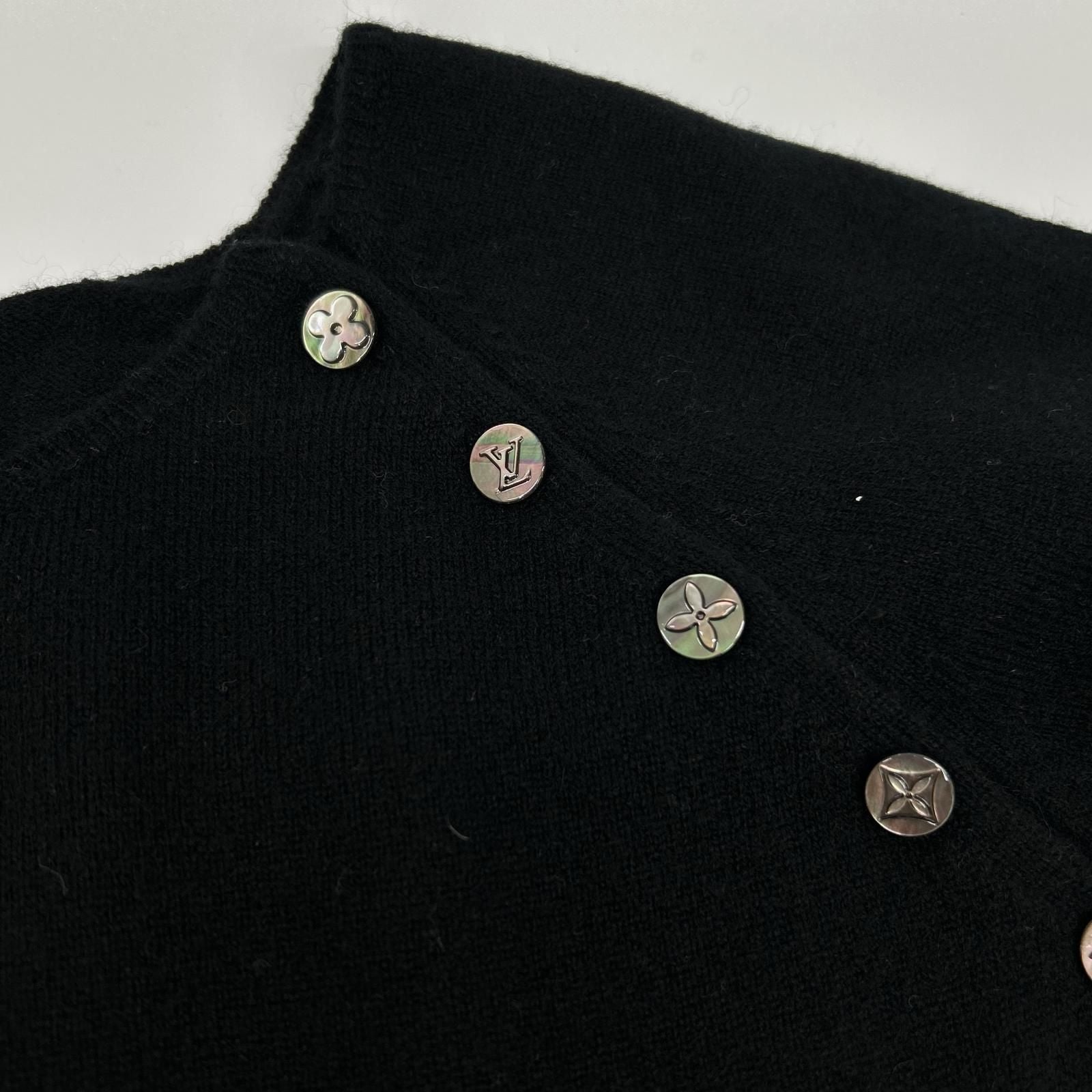 Louis Vuitton Black Cashmere Boatneck Knit Sweater — view 6