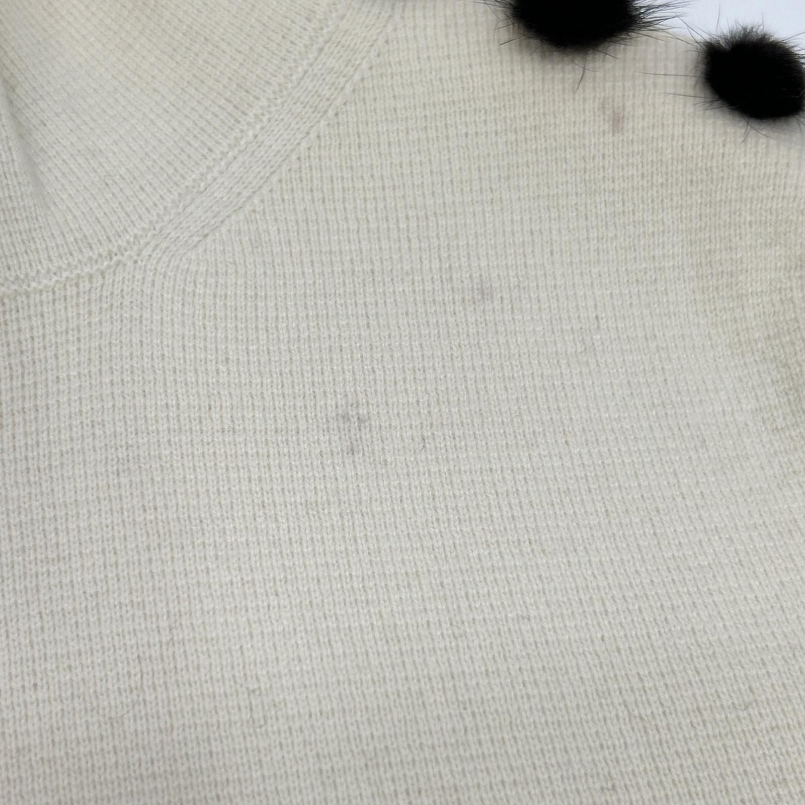 Louis Vuitton White Cashmere Turtleneck Knit Sweater — view 7