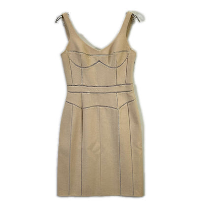Louis Vuitton Beige Wool Mohair Cami Dress
