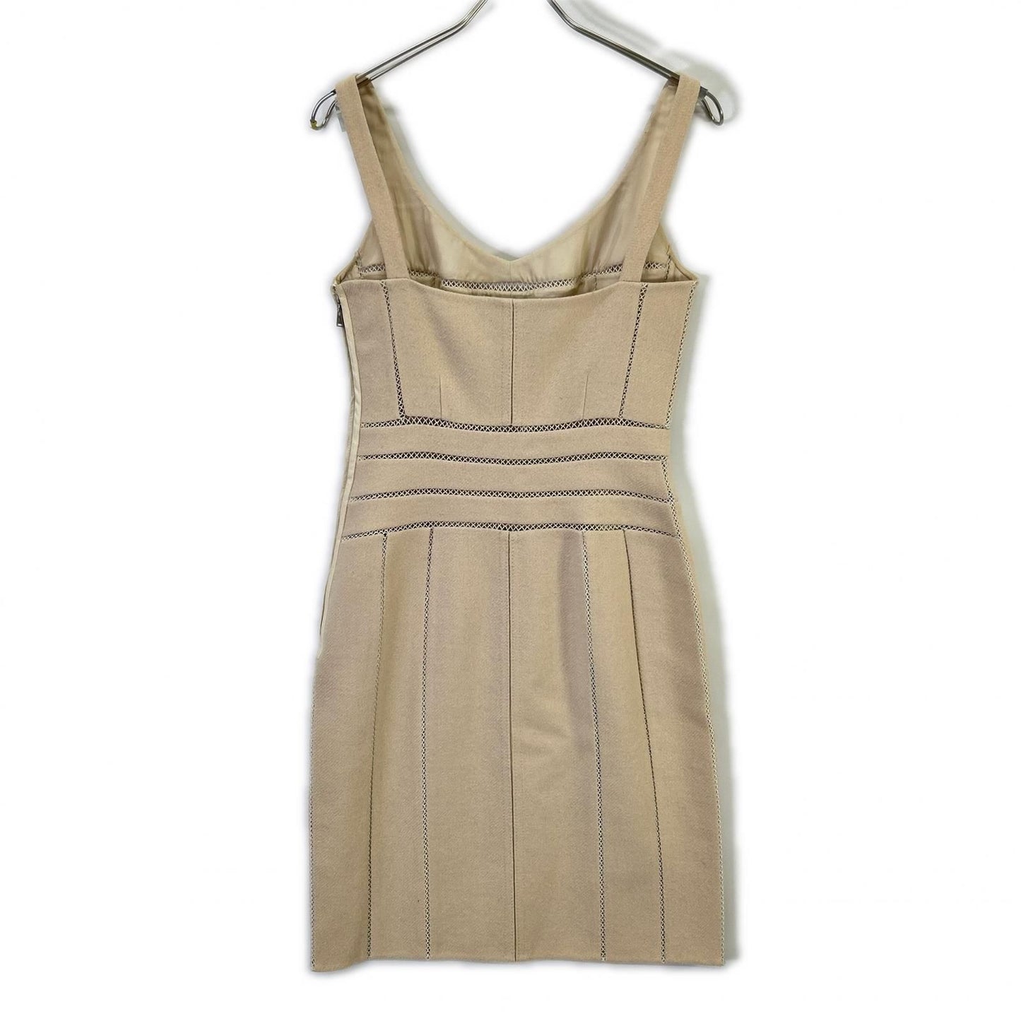 Louis Vuitton Beige Wool Mohair Cami Dress — view 2