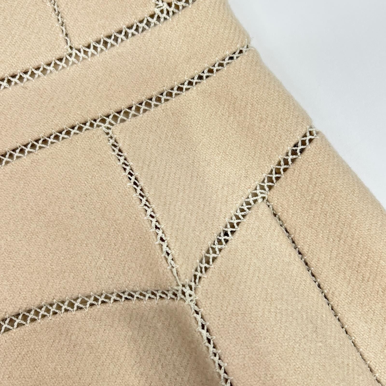 Louis Vuitton Beige Wool Mohair Cami Dress — view 8