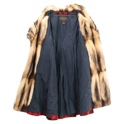 Louis Vuitton Collection Fitch Wool Check Belt Long Coat 38 — view 4