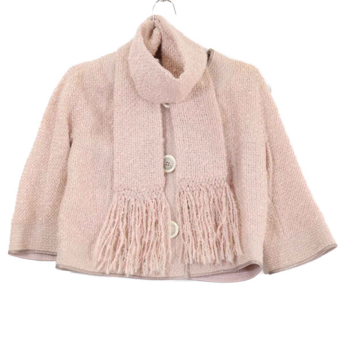 Louis Vuitton Wool Mohair Tweed Scarf Color Jacket Skirt Set 38 36 — view 7