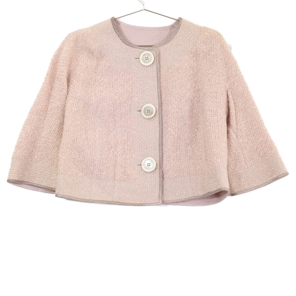 Louis Vuitton Wool Mohair Tweed Scarf Color Jacket Skirt Set 38 36 — view 2